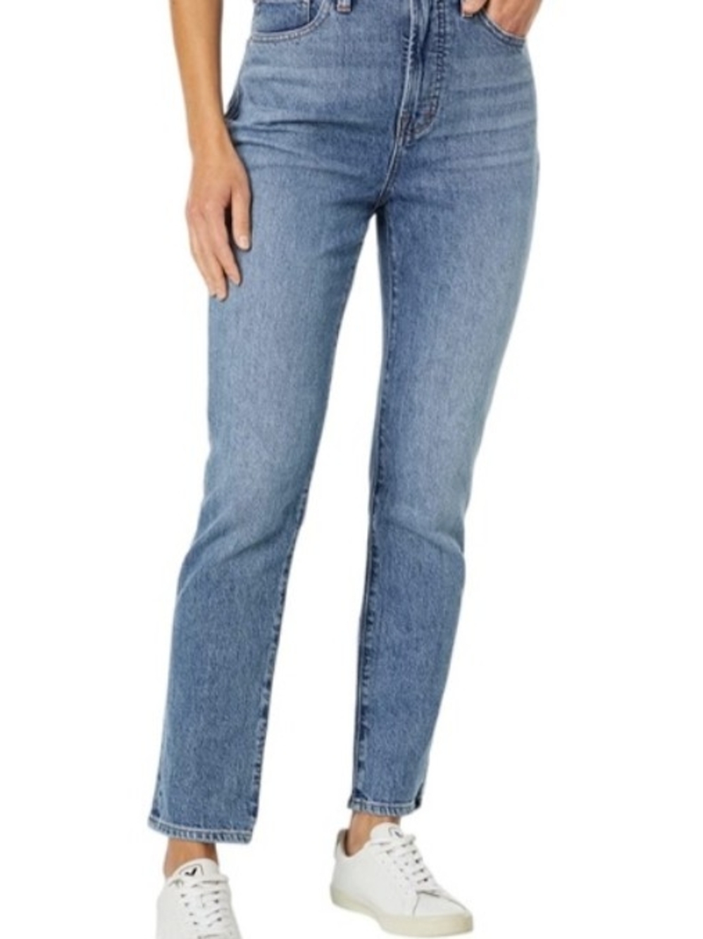 Madewell Straight Leg Jeans in Light Blue Wash